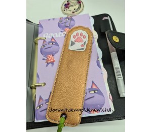 Stickdatei ITH - Lesezeichen Katzenpfoten in zwei Varianten